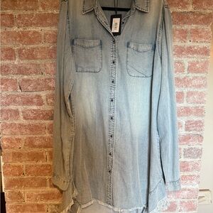 Women's Denim Button Down Shirt